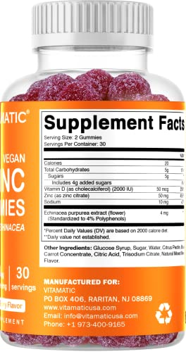 Foto 8 pulgar | Gomitas Vitamatic Zinc 50 Mg Para Adultos, 60 Gomitas Veganas X2 - Venta Internacional.