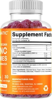 Foto 7 | Gomitas Vitamatic Zinc 50 Mg Para Adultos, 60 Gomitas Veganas X2 - Venta Internacional.