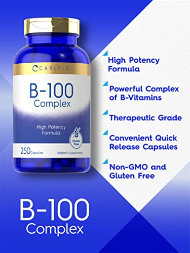 Foto 3 | Suplemento Carlyle B-100 Complex De Vitamina 250 Cápsulas - Venta Internacional.