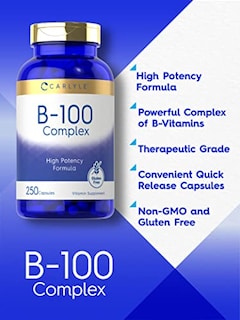 Foto 3 | Suplemento Carlyle B-100 Complex De Vitamina 250 Cápsulas - Venta Internacional.