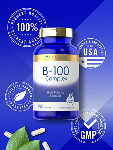 Foto 5 | Suplemento Carlyle B-100 Complex De Vitamina 250 Cápsulas - Venta Internacional.