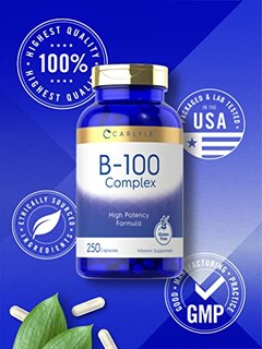 Foto 5 | Suplemento Carlyle B-100 Complex De Vitamina 250 Cápsulas - Venta Internacional.