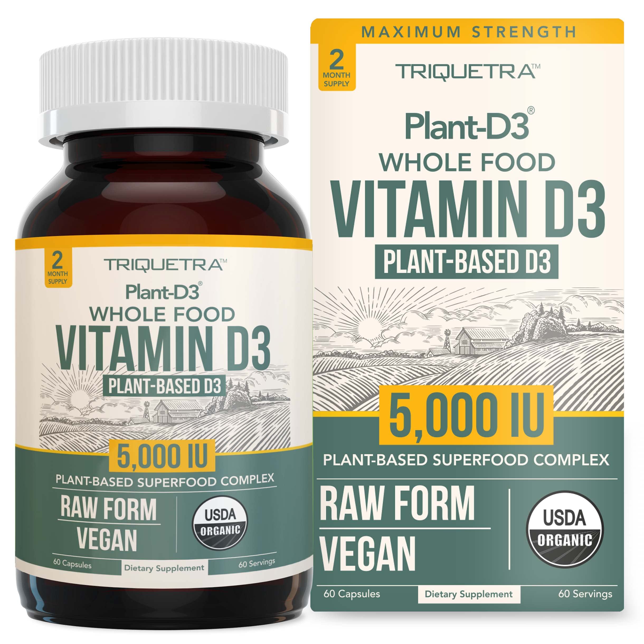 Foto 2 pulgar | Suplemento De Vitamina D3 Orgánica Triquetra Health 5,000 Ui - Venta Internacional.