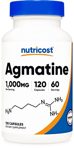 Foto 2 pulgar | Suplemento Nutricost Sulfato De Agmatina 1000 Mg 120 Cápsulas - Venta Internacional.