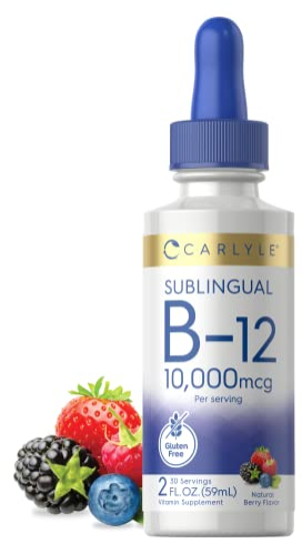 Foto 2 pulgar | Suplemento De Vitamina B12 Carlyle, 10 000 Mcg, 60 Ml, Sublingual - Venta Internacional.