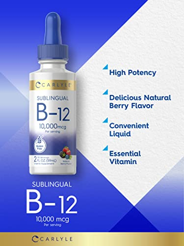 Foto 4 pulgar | Suplemento De Vitamina B12 Carlyle, 10 000 Mcg, 60 Ml, Sublingual - Venta Internacional.