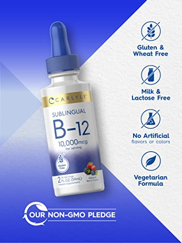 Foto 5 pulgar | Suplemento De Vitamina B12 Carlyle, 10 000 Mcg, 60 Ml, Sublingual - Venta Internacional.