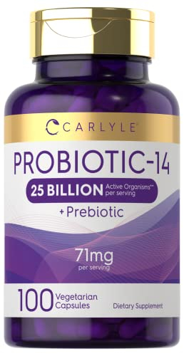 Foto 2 pulgar | Suplemento Probiótico Carlyle Probiotic-14 25 Mil Millones De Cfu 100 - Venta Internacional.