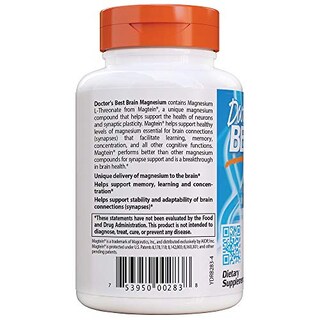Foto 3 | Suplemento Doctor's Best Brain Magnesium 90 Cápsulas Vegetales - Venta Internacional.