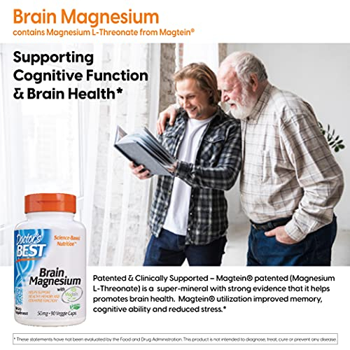 Foto 5 pulgar | Suplemento Doctor's Best Brain Magnesium 90 Cápsulas Vegetales - Venta Internacional.