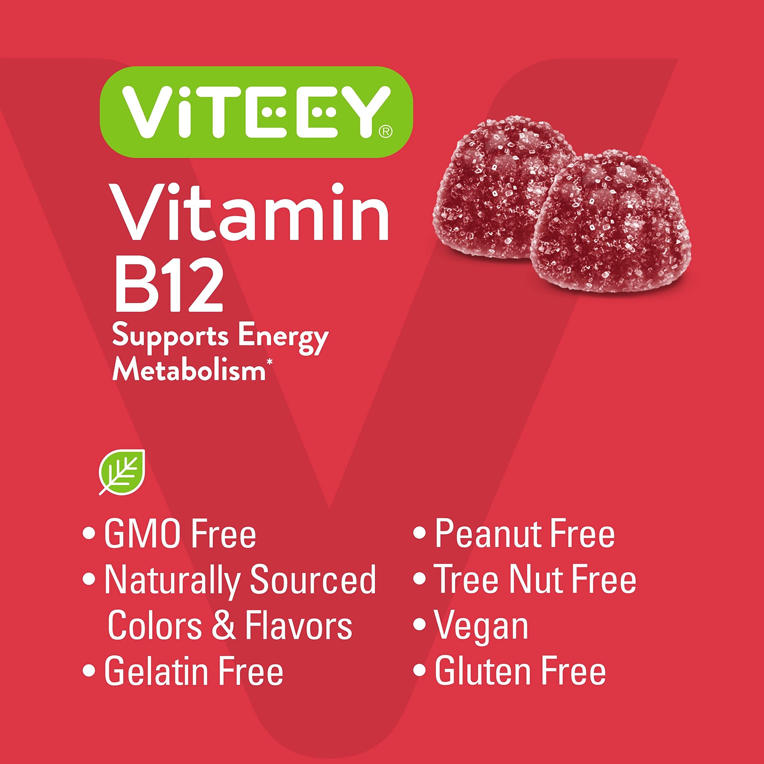 Foto 6 pulgar | Complemente Las Gomitas Viteey Con Vitamina B12 De 1000 Mcg Para Obtener Energía - Venta Internacional.