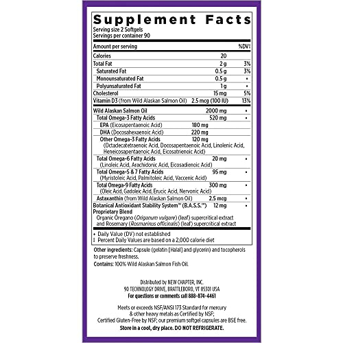 Foto 4 pulgar | Suplemento New Chapter Wholemega Fish Oil 180 Cápsulas Blandas - Venta Internacional.