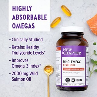 Foto 4 | Suplemento New Chapter Wholemega Fish Oil 180 Cápsulas Blandas - Venta Internacional.