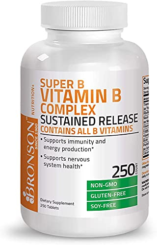 Foto 6 pulgar | Suplemento Bronson Super B Vitamina B Complex 250 Comprimidos - Venta Internacional.