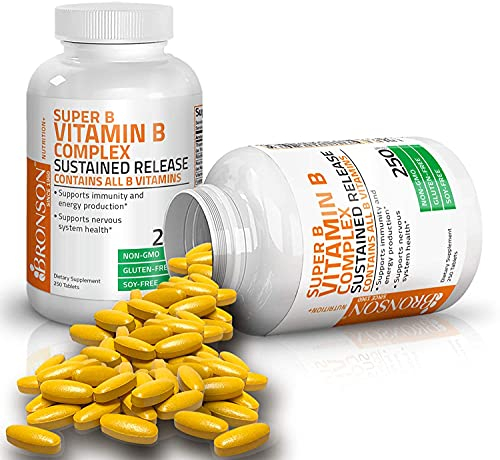 Foto 7 pulgar | Suplemento Bronson Super B Vitamina B Complex 250 Comprimidos - Venta Internacional.