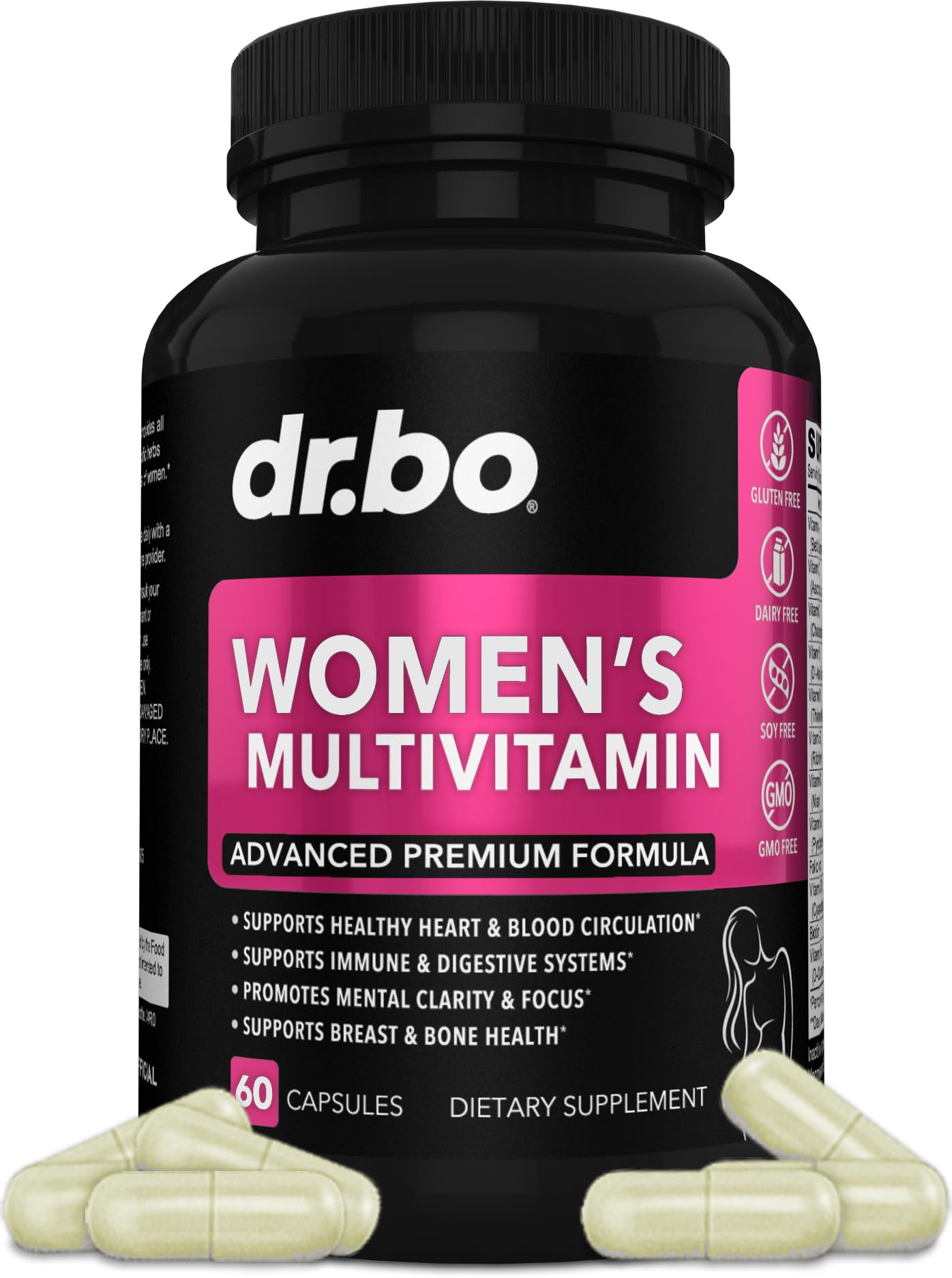 Foto 2 pulgar | Multivitamínico Dr. Bo Natural Para La Salud Diaria Para Mujeres - Venta Internacional.