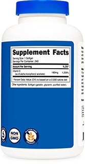 Foto 6 | Suplemento Nutricost De Vitamina E, 400 Ui, 240 Cápsulas De Gelatina Blanda - Venta Internacional.