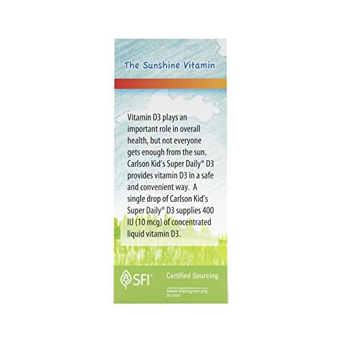 Foto 5 pulgar | Suplemento Carlson Kid's Super Daily D3 400 Ui De Vitamina D3 - Venta Internacional.