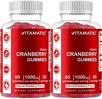 Foto 1 | Gomitas Veganas De Arándano Supplement Vitamatic, 1000 Mg, 60 Unidades - Venta Internacional.