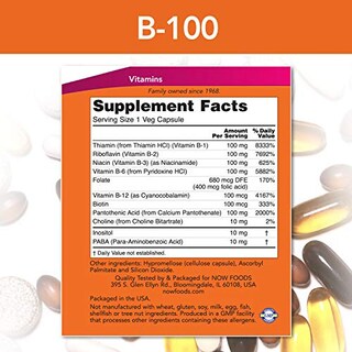 Foto 2 | Supplement Now: Vitamina B-100 Para La Salud Del Sistema Nervioso - Venta Internacional.