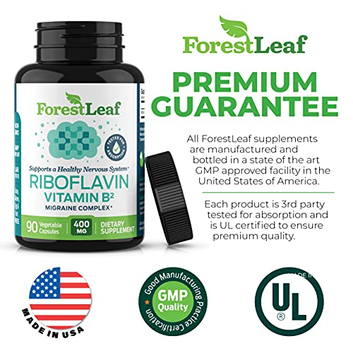 Foto 3 pulgar | Suplemento Forestleaf De Vitamina B2 Y Riboflavina, 400 Mg, 90 Cápsulas - Venta Internacional.