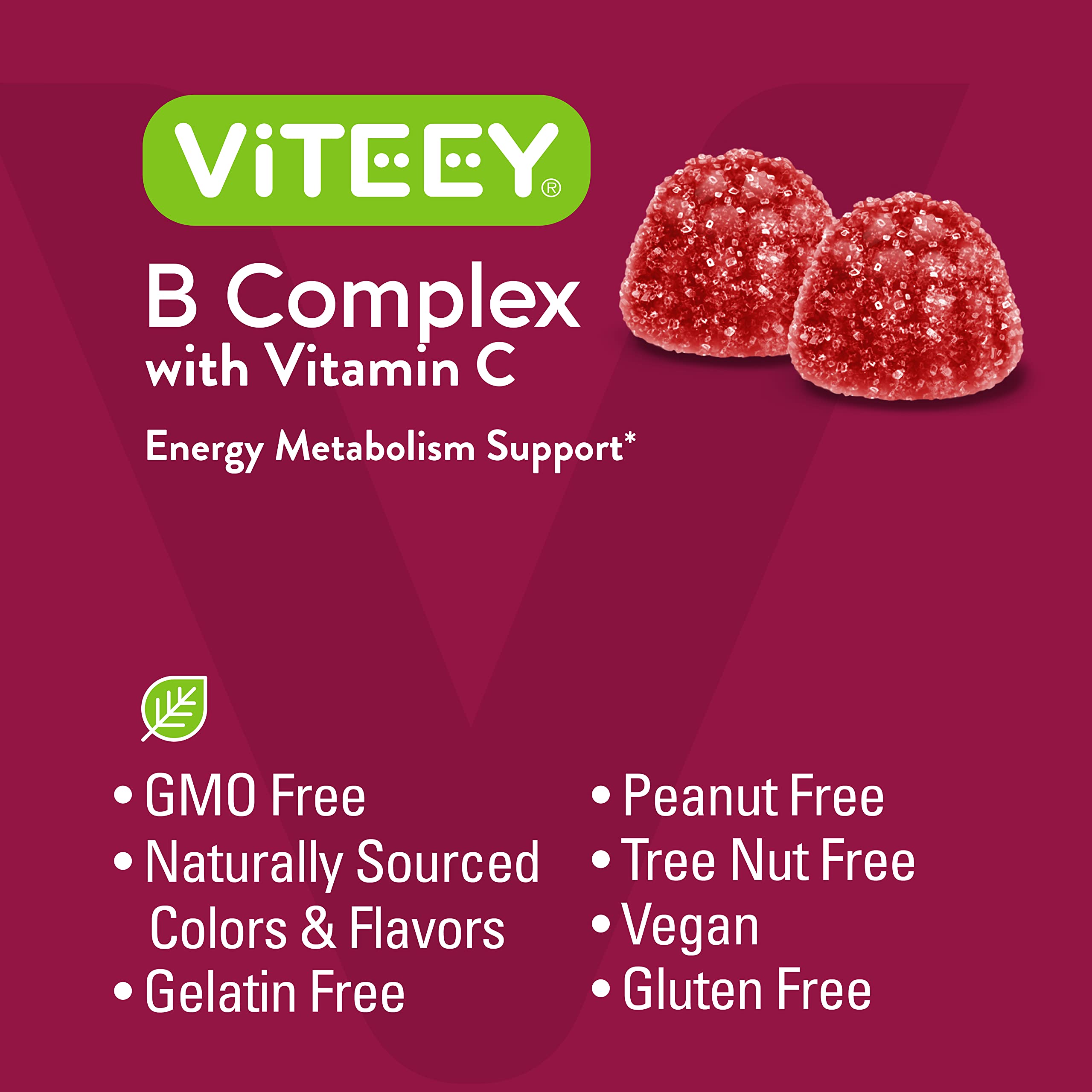 Foto 6 pulgar | Gummies Viteey Con Complejo De Vitamina B Y Vitamina C, Suministro De 1 Mes - Venta Internacional.