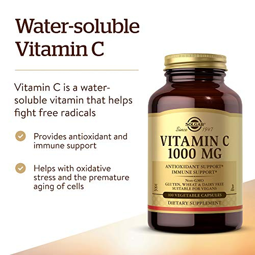 Foto 4 pulgar | Suplemento Solgar De Vitamina C 1000 Mg, 100 Cápsulas Vegetales - Venta Internacional.