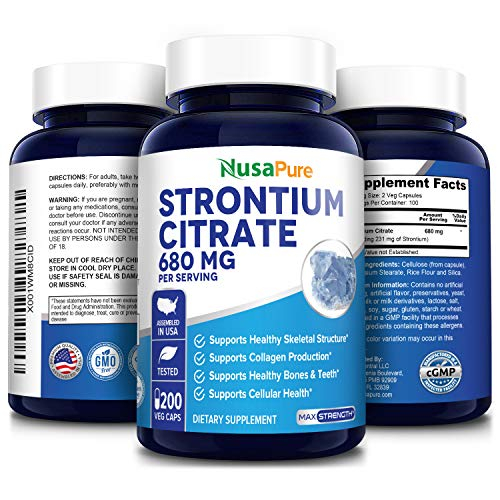Foto 5 pulgar | Suplemento Nusapure Strontium 680 Mg 200 Cápsulas Vegetarianas - Venta Internacional.