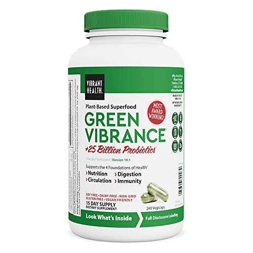Suplemento Vibrant Health Green Vibrance 240 Cápsulas - Venta Internacional.