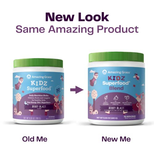Foto 4 pulgar | Suplemento Amazing Grass Kidz Superfood Berry Blast 30 Porciones - Venta Internacional.