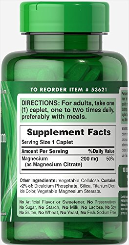 Foto 3 pulgar | Suplemento De Citrato De Magnesio Puritan's Pride 200 Mg - Venta Internacional.