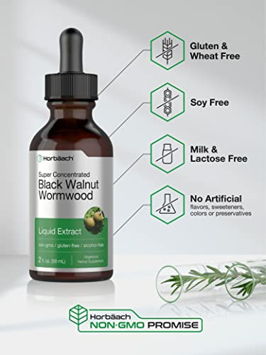 Foto 5 pulgar | Suplemento Horbäach Black Walnut Wormwood, 60 Ml, Sin Alcohol - Venta Internacional.