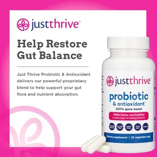 Foto 3 | Suplemento: Suministro De Probióticos Just Thrive Para 30 Días - Venta Internacional.