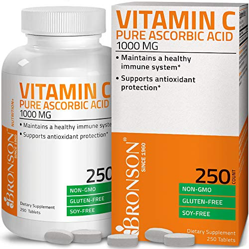 Foto 2 pulgar | Suplemento Bronson De Vitamina C, 1000 Mg De Ácido Ascórbico, 250 Comprimidos - Venta Internacional.