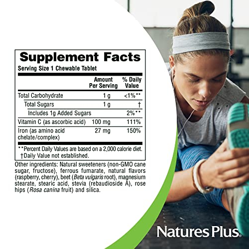Foto 6 pulgar | Complementa 27 Mg De Hierro Masticable Nature's Plus Con Vitamina C - Venta Internacional