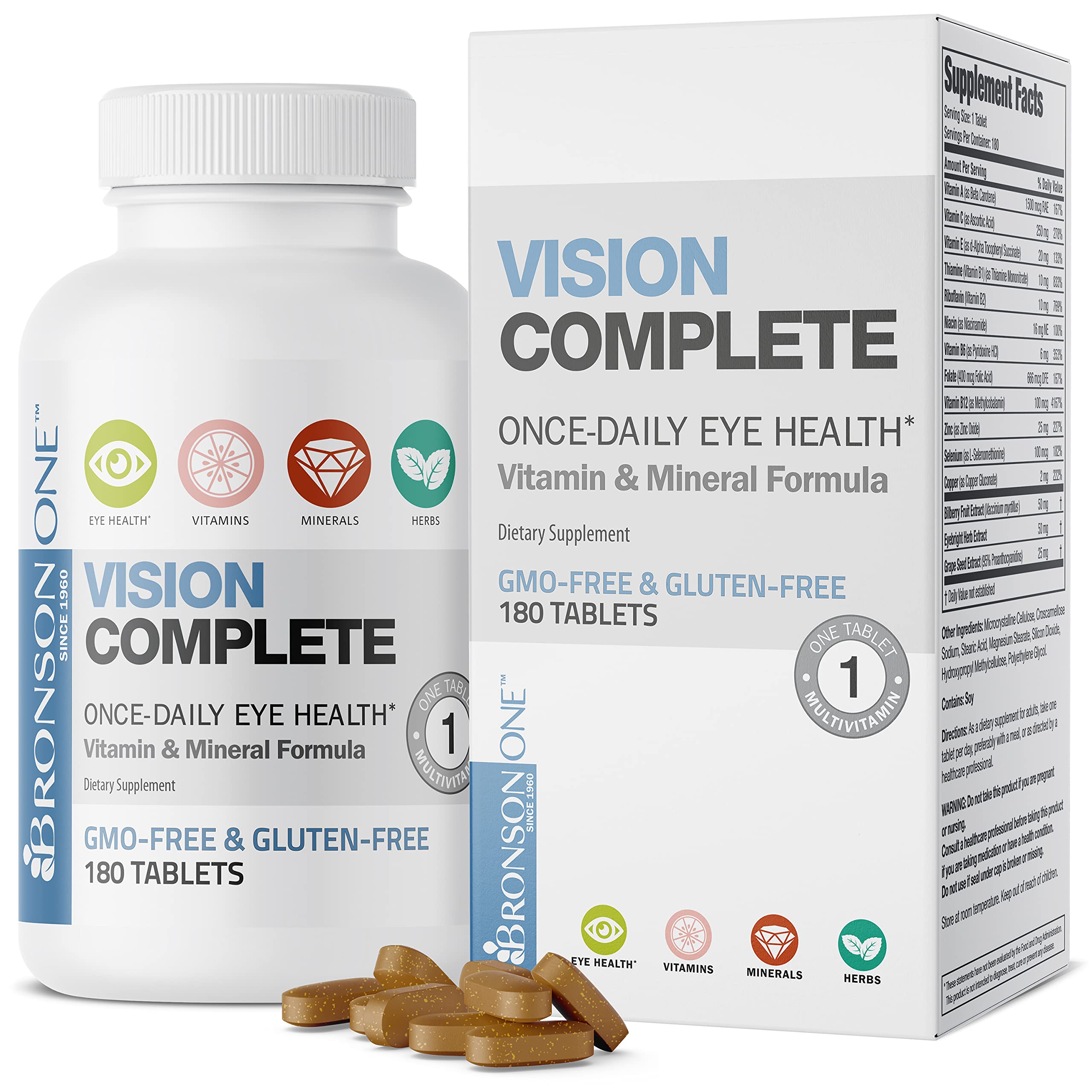 Foto 2 pulgar | Multivitamínico Bronson One Daily Vision Complete Eye Health - Venta Internacional.
