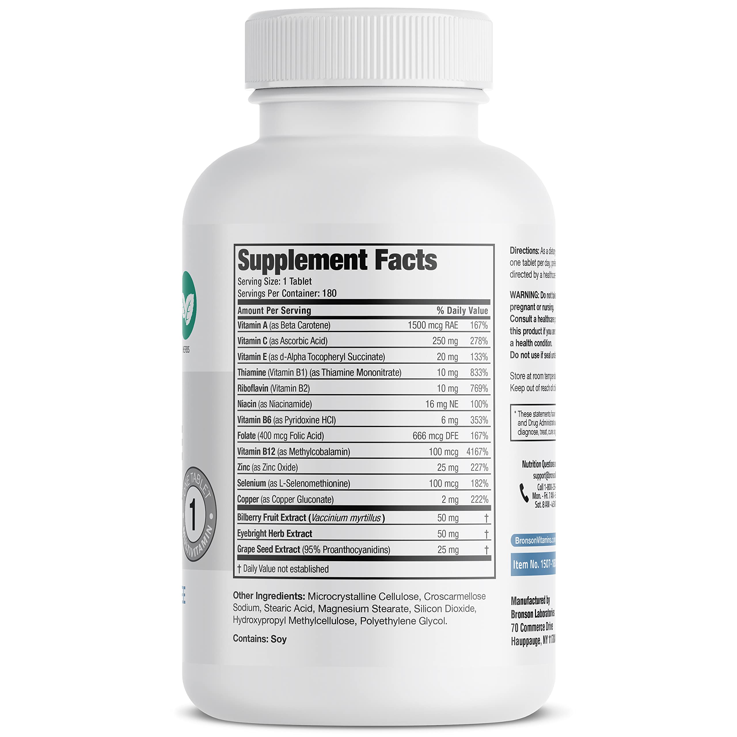 Foto 3 pulgar | Multivitamínico Bronson One Daily Vision Complete Eye Health - Venta Internacional.