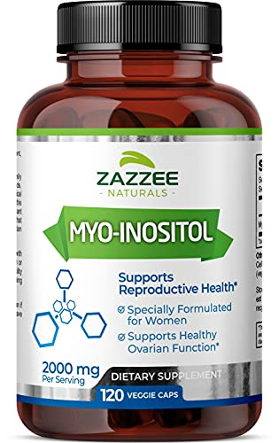 Suplemento Zazzee Myo-inositol 120 Cápsulas 2000 Mg - Venta Internacional.