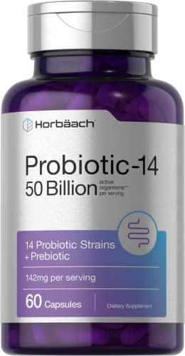 Suplemento Horbaach Probiotic-14 50 Mil Millones 60 Cápsulas - Venta Internacional.