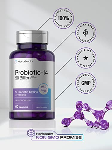 Foto 6 pulgar | Suplemento Horbaach Probiotic-14 50 Mil Millones 60 Cápsulas - Venta Internacional.