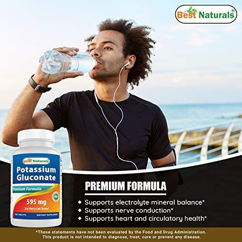 Foto 5 pulgar | Suplemento De Gluconato De Potasio Best Naturals 595 Mg 250 Table - Venta Internacional.