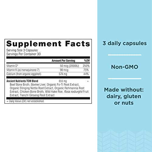 Foto 3 pulgar | Suplemento De Calcio Ancient Nutrition Con Vitamina D Y K2 90 Unidades - Venta Internacional.