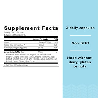 Foto 2 | Suplemento De Calcio Ancient Nutrition Con Vitamina D Y K2 90 Unidades - Venta Internacional.