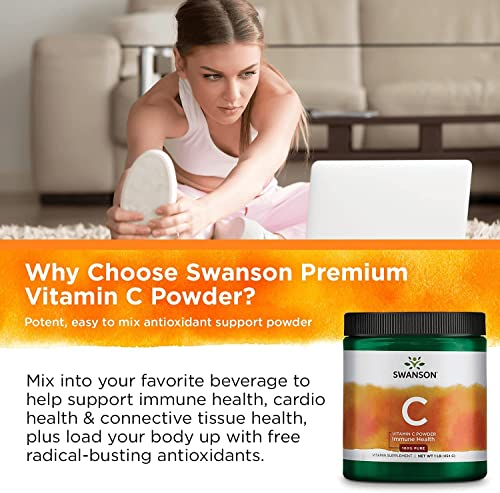 Foto 6 | Vitamina C En Polvo Swanson, Ácido Ascórbico 100% Puro, 454 G - Venta Internacional.