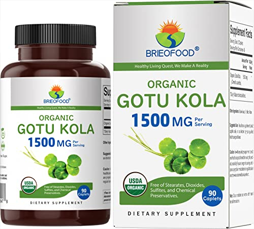 Foto 2 pulgar | Suplemento Brieofood Organic Gotu Kola 1500 Mg 90 Comprimidos - Venta Internacional.