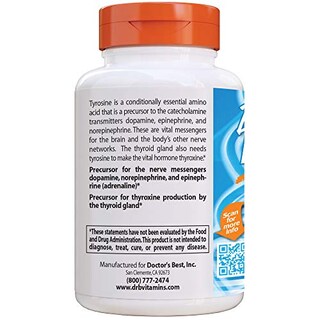 Foto 3 | Suplemento Doctor's Best L-tirosina 120 Vc, Sin Ogm, Gluten - Venta Internacional.