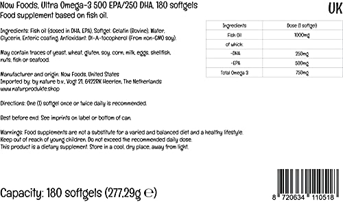 Foto 4 pulgar | Supplement Now Foods Ultra Omega-3 500 Epa/250 Dha 180 G - Venta Internacional.