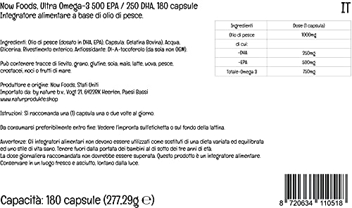 Foto 6 pulgar | Supplement Now Foods Ultra Omega-3 500 Epa/250 Dha 180 G - Venta Internacional.