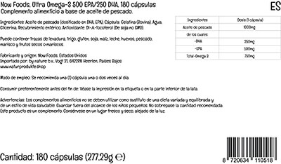 Foto 6 | Supplement Now Foods Ultra Omega-3 500 Epa/250 Dha 180 G - Venta Internacional.