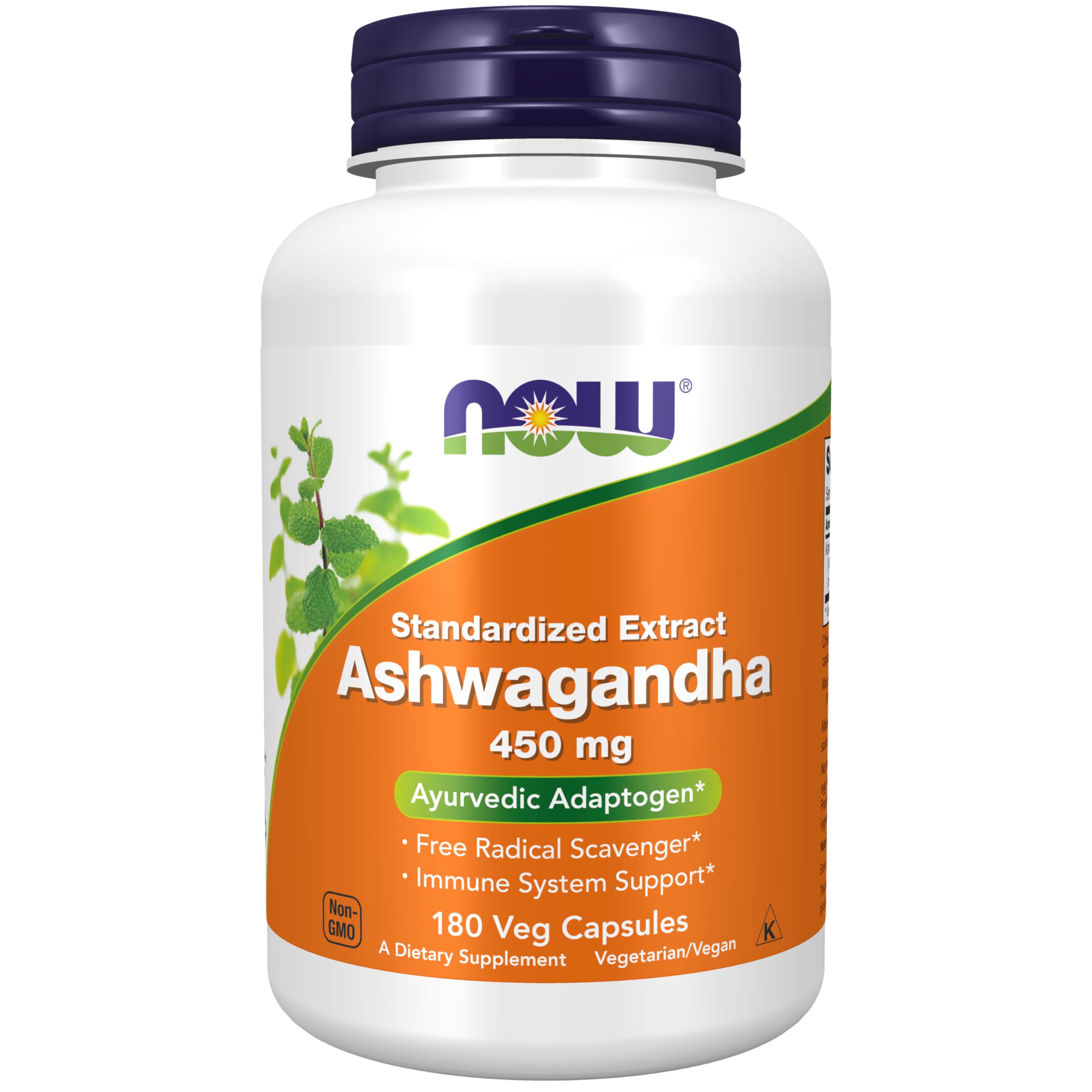 Foto 2 pulgar | Suplemento Now: Extracto Estandarizado De 450 Mg De Ashwagandha, 180 Ca - Venta Internacional.